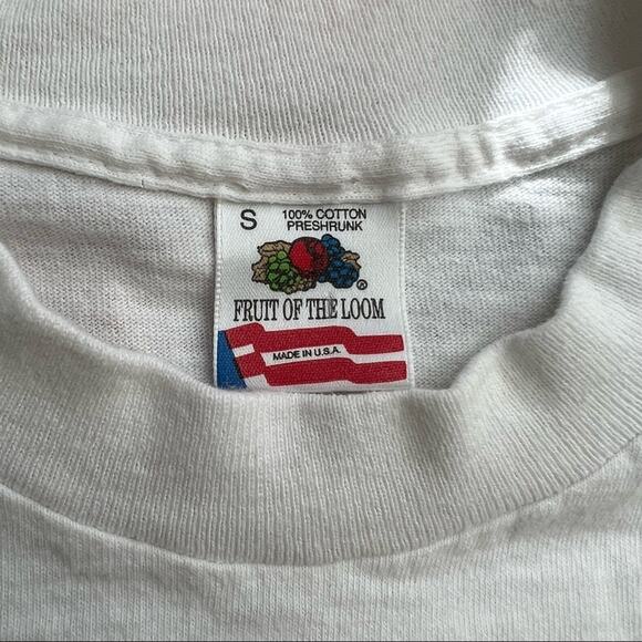 Vintage 80s 90s Single Stitch Hawaii Embroidered Fruit of the Loom Tee Shirt - Picture 4 of 10